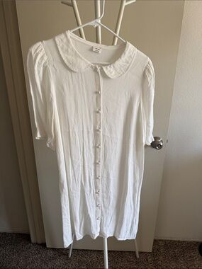Wilfred White Button-Front Mini Dress